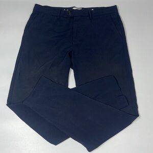 Lindbergh Men's Navy Ankle Grazer Trousers Pants Size Medium M